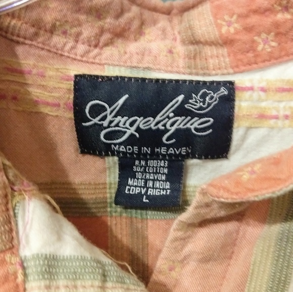 ANGELIQUE short sleeve flower flannel - Picture 4 of 4